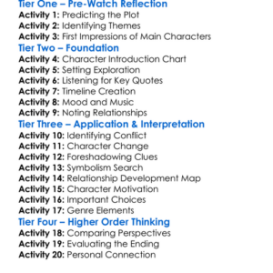Shadowlands 1993 Worksheet Activity Booklet