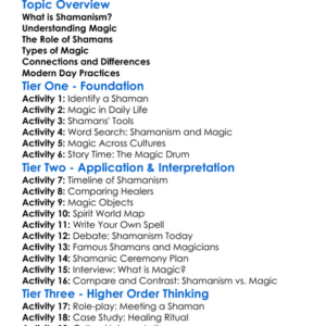 Shamanism And Magic Worksheet Activity Booklet