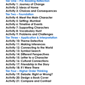 Shantaram Gregory David Roberts Worksheet Activity Booklet