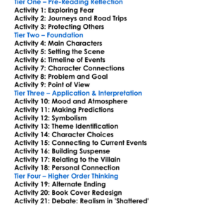 Shattered Dean Koontz Worksheet Activity Booklet