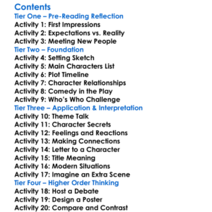 She Stoops To Conquer Oliver Goldsmith Worksheet Activity Booklet