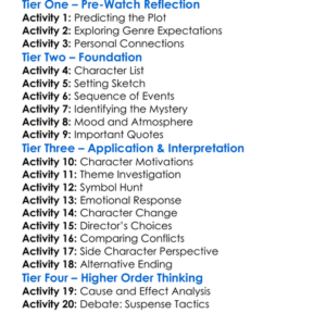 Shelby Oaks 2025 Worksheet Activity Booklet