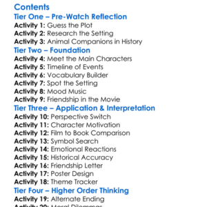 Shepherd The Story Of A Jewish Dog 2020 Worksheet Activity Booklet