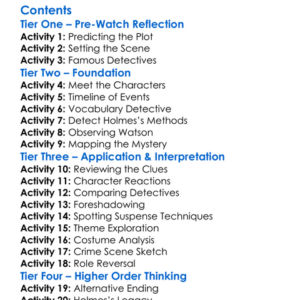 Sherlock Holmes And The Case Of The Silk Stocking 2004 Worksheet Activity Booklet