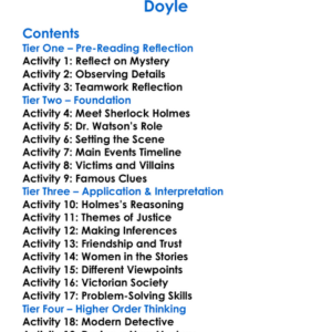 Sherlock Holmes The Complete Novels And Stories Arthur Conan Doyle Worksheet Activity Booklet