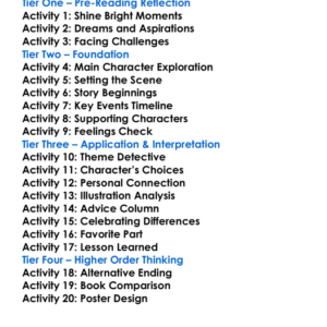 Shine Rachel Bright Worksheet Activity Booklet