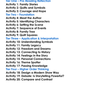 Show Way Jacqueline Woodson Worksheet Activity Booklet