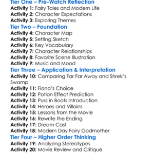 Shrek 2 Worksheet Activity Booklet