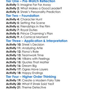 Shrek The Third 2007 Worksheet Activity Booklet