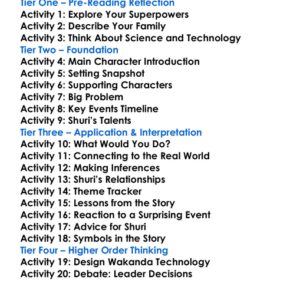 Shuri Nic Stone Worksheet Activity Booklet