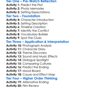 Shutter 2008 Worksheet Activity Booklet