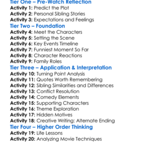 Sibling Rivalry 1990 Worksheet Activity Booklet