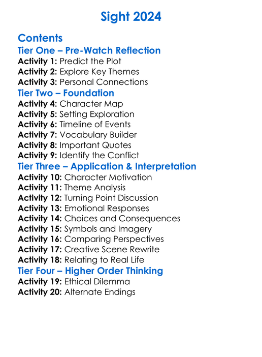 Sight 2024 Worksheet Activity Booklet