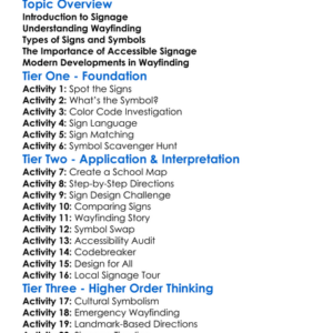 Signage And Wayfinding Worksheet Activity Booklet