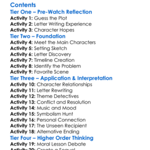 Signed Sealed Delivered A Tale Of Three Letters 2024 Worksheet Activity Booklet