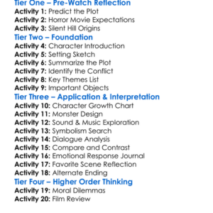 Silent Hill Revelation 3D 2012 Worksheet Activity Booklet