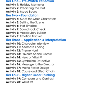 Silent Night Deadly Night Part 2 1987 Worksheet Activity Booklet