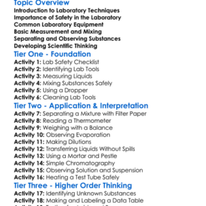 Simple Laboratory Techniques Worksheet Activity Booklet