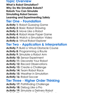 Simulating Robots Worksheet Activity Booklet