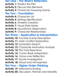 Sin City A Dame To Kill For 2014 Worksheet Activity Booklet