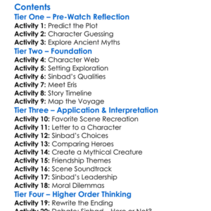 Sinbad Legend Of The Seven Seas 2003 Worksheet Activity Booklet