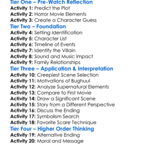 Sinister 2 2015 Worksheet Activity Booklet