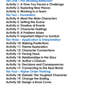 Six Days On The Mountain Worksheet Activity Booklet