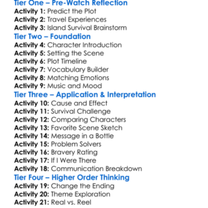 Six Days Seven Nights 1998 Worksheet Activity Booklet