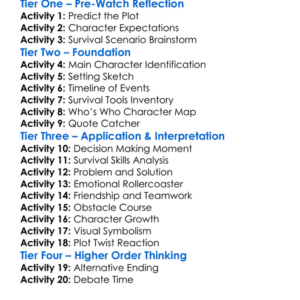 Skal Fight For Survival 2023 Worksheet Activity Booklet