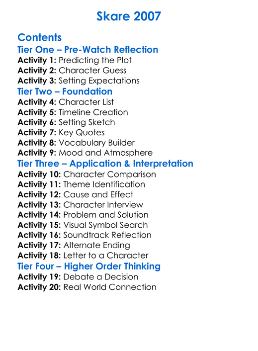 Skare 2007 Worksheet Activity Booklet