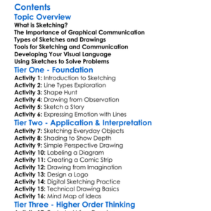 Sketching And Graphical Communication Worksheet Activity Booklet