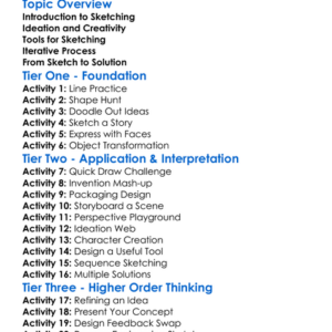 Sketching And Ideation Worksheet Activity Booklet