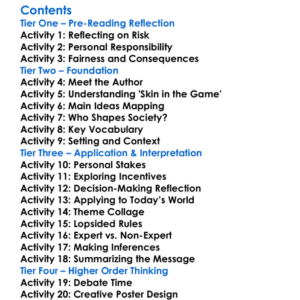Skin In The Game Nassim Nicholas Taleb Worksheet Activity Booklet