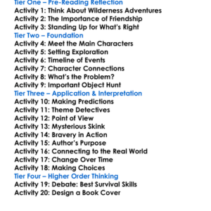 Skink No Surrender Carl Hiaasen Worksheet Activity Booklet