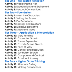 Skywalkers A Love Story 2024 Worksheet Activity Booklet
