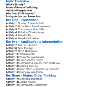 Slavery And Human Trafficking Worksheet Activity Booklet