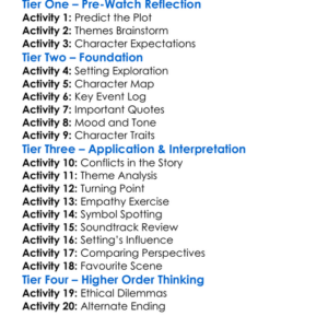 Sleepers 1996 Worksheet Activity Booklet