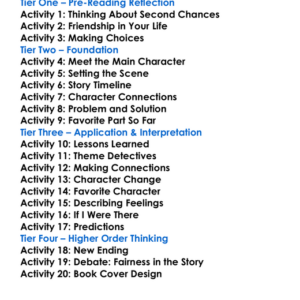 Small Steps Louis Sachar Worksheet Activity Booklet