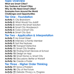 Smart Cities Worksheet Activity Booklet