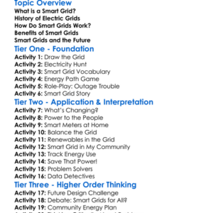 Smart Grids Worksheet Activity Booklet
