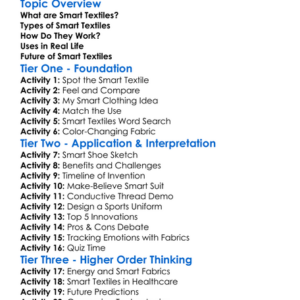 Smart Textiles And Technology Worksheet Activity Booklet