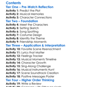 Snoopy Presents A Summer Musical 2025 Worksheet Activity Booklet