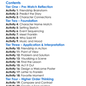 Snoopy Presents Welcome Home Franklin 2024 Worksheet Activity Booklet