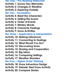 Snow Pd Eastman Worksheet Activity Booklet