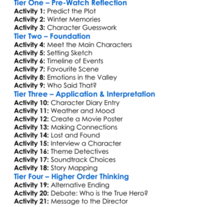 Snow Valley 2024 Worksheet Activity Booklet