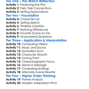 Snow White A Tale Of Terror 1997 Worksheet Activity Booklet