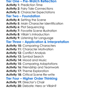 Snow White And The Huntsman 2012 Worksheet Activity Booklet