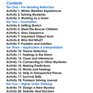 Snowbound Mystery Gertrude Chandler Warner Worksheet Activity Booklet