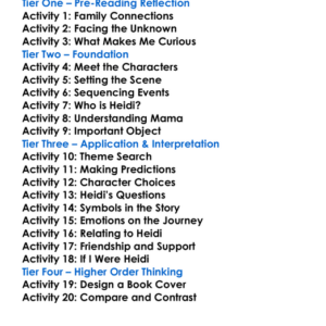 So B It Sarah Weeks Worksheet Activity Booklet