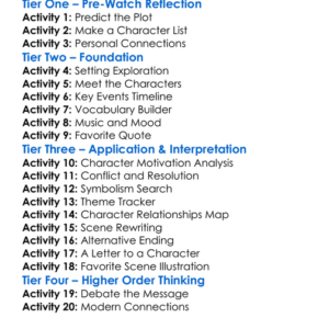 So Brightly In The Dark 2010 Worksheet Activity Booklet